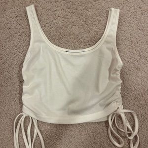 White Side Tie Top